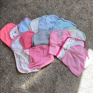 13 burp cloths 2 face towels
